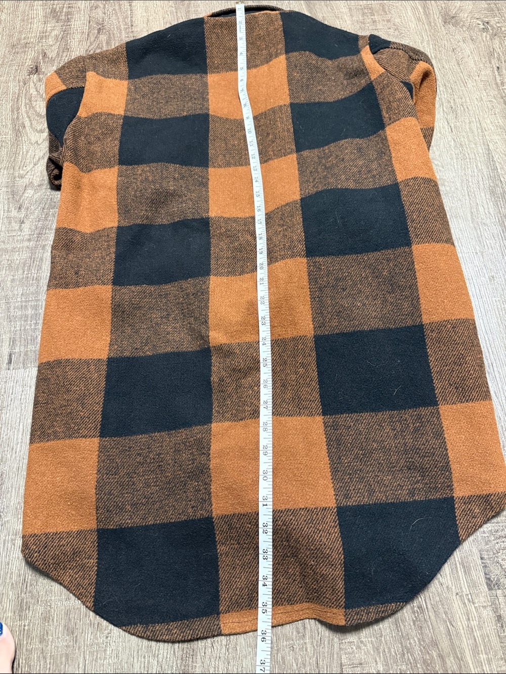 Rust and Black Buffalo Plaid Button-Up Shacket - Picture 4 of 4